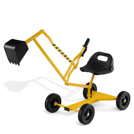 Pelleteuse électrique pour enfants avec siège pivotant à 360°, jaune