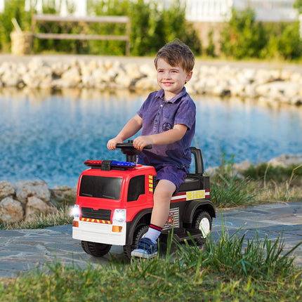 Kinder-Feuerwehrauto zum Aufsitzen, elektrisch 6V, Licht und Sound
