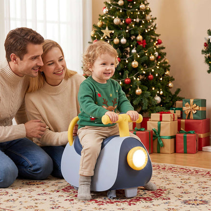 Voiture à pousser pour enfants avec musique et rangement, bleue, 18-36 mois
