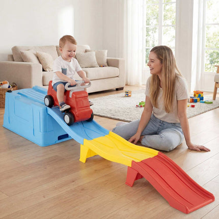 Kinderfahrzeug mit Stauraum und Rennstrecke, ab 3 Jahren