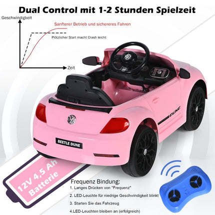Voiture VW Beetle pour enfants avec musique et télécommande