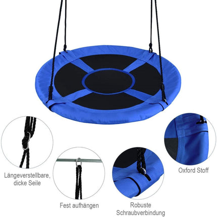Rund-Nestschaukel für Kinder, 100 cm, verstellbares Seil, 150 kg Tragkraft