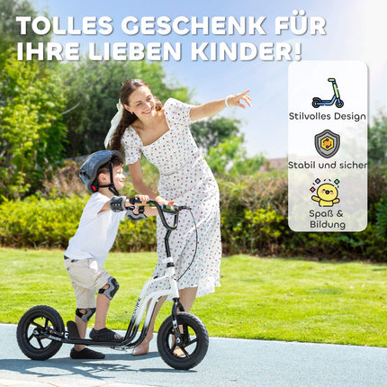 Kinderroller, verstellbarer Lenker, große Räder, Alter 5-12