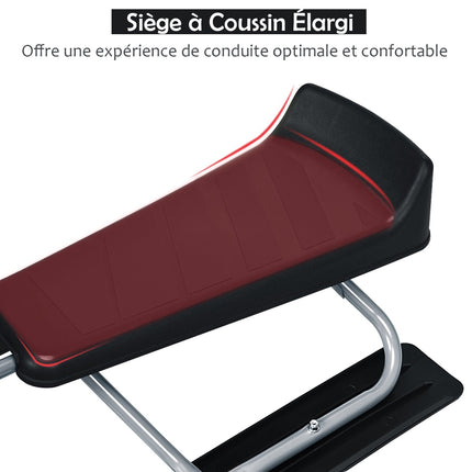 Luge pour enfants avec volant, double frein et corde de traction