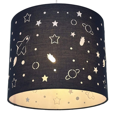 Lampe suspendue pour enfants sur le thème de l'espace - Planètes et étoiles