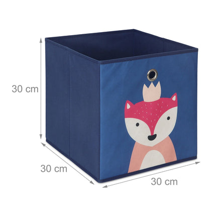 Ensemble de 4 boîtes de rangement pour enfants - Pliables, Motifs animaux