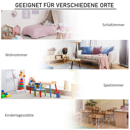 Kinder-Aufbewahrungsregal, 3 Stoffschubladen, MDF, Weiß