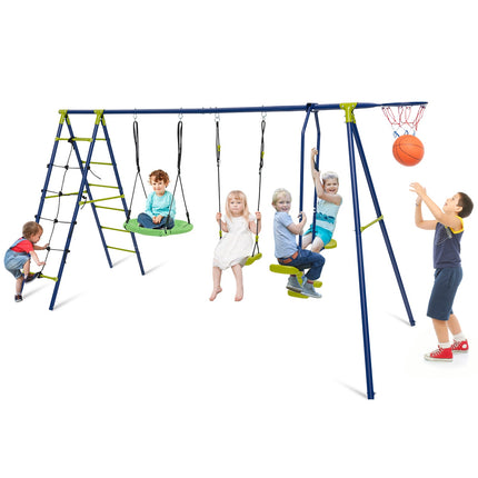 Kinderschaukel-Set 6-in-1, Kletternetz, 250 kg Tragkraft