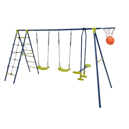 Kinderschaukel-Set 6-in-1, Kletternetz, 250 kg Tragkraft