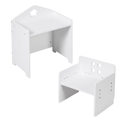 Ensemble table et chaises pour enfants avec surface tableau noir