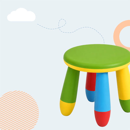 Ensemble table et tabourets pour enfants, plastique multicolore