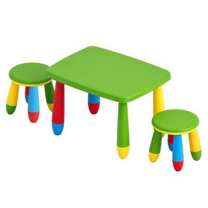Ensemble table et tabourets pour enfants, plastique multicolore