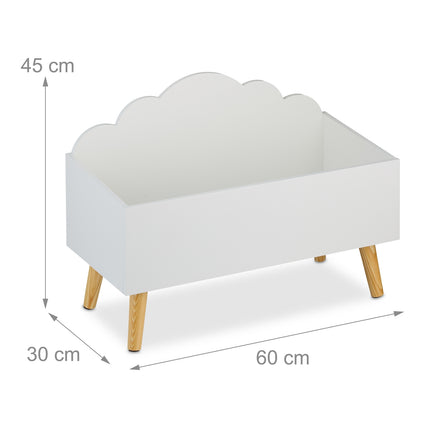 Kinderspielzeugkiste – Wolken-Design, geräumig und leicht zugänglich