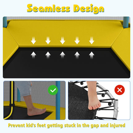 Kindertrampolin mit Sicherheitsnetz, 213 cm, Grün