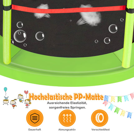 Trampoline pour enfants avec filet de sécurité, 165 cm, capacité de charge 135 kg