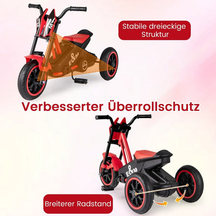 Tricycle pour enfants avec pédales, rouge, à partir de 3 ans