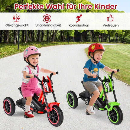 Tricycle pour enfants avec pédales, rouge, à partir de 3 ans