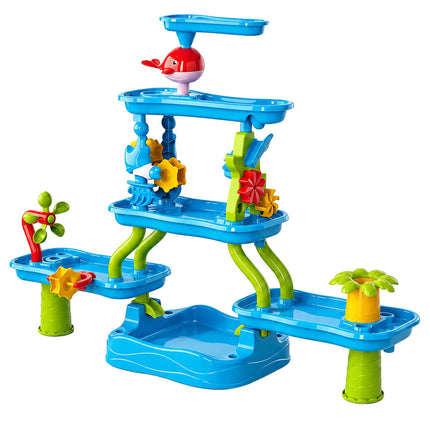 Kids Water Table Set with 5 Tiers, Waterfall and Base Basin, 20 Pieces