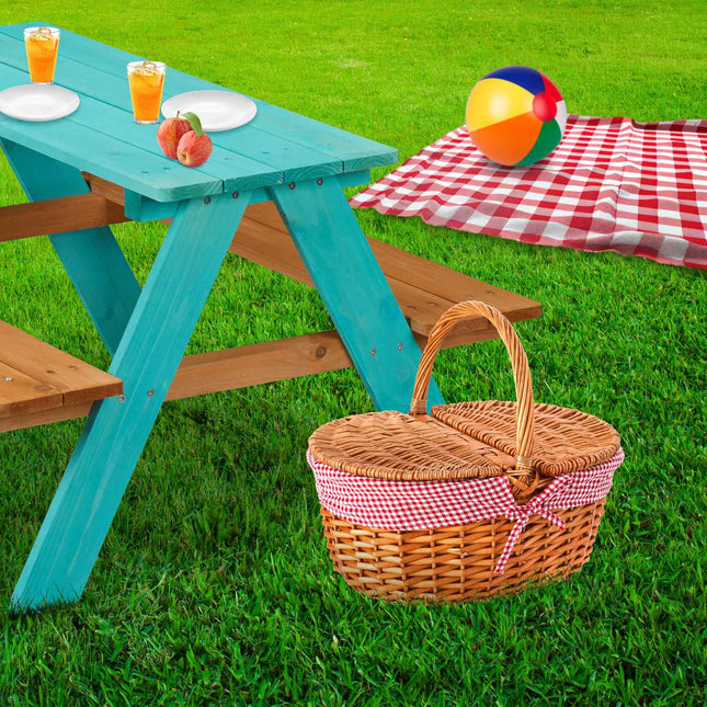 Picknicktisch aus Holz für Kinder mit Bänken, Kiefernholz