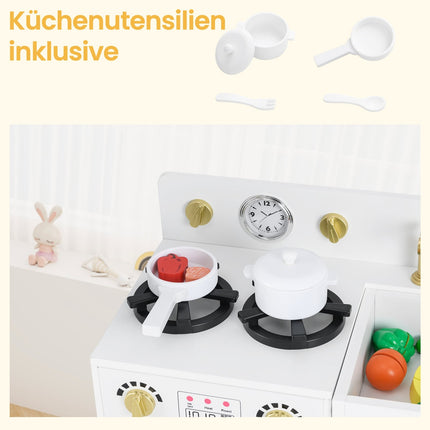 Cuisine en bois pour enfants avec évier et machine à glaçons