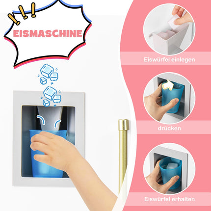 Kinder-Holzspielküche mit Eismaschine und Kreidetafel