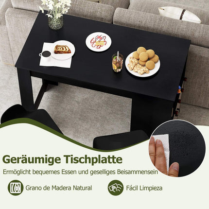 Küchenbartisch mit Weinregalen & Ablagen, Schwarz