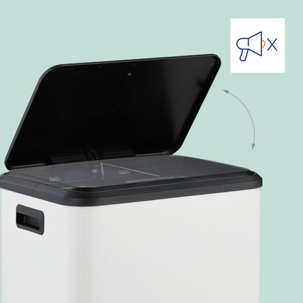 Mülleimer, zwei Fächer, 15L Mülltrenner