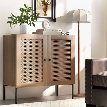 Küchenbuffetschrank, Rohrtüren, verstellbares Regal 80 cm