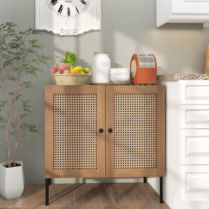 Küchenbuffetschrank, Rohrtüren, verstellbares Regal 80 cm
