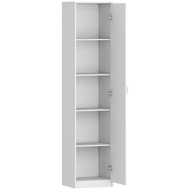 Meuble de cuisine, étagères réglables à 5 niveaux, bois blanc