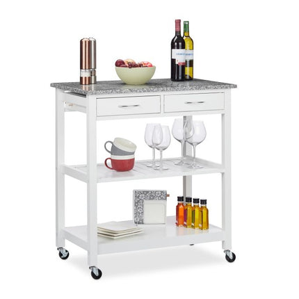 Chariot de cuisine blanc