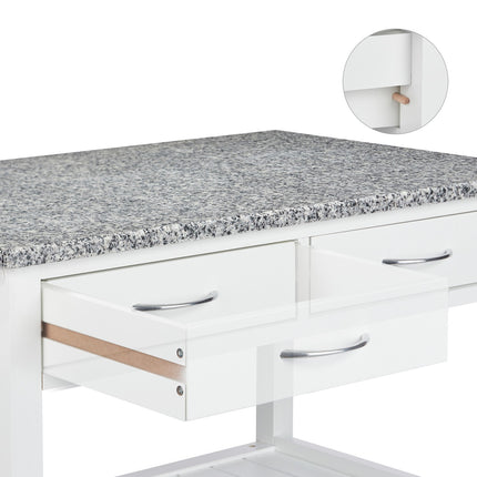 Chariot de cuisine blanc