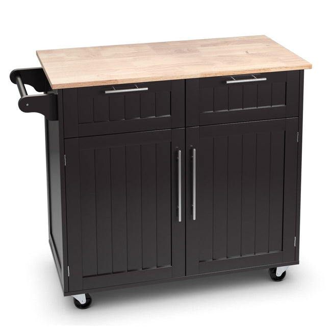 Îlot de cuisine mobile avec tiroirs et placards, 94 x 45,5 x 94,5 cm