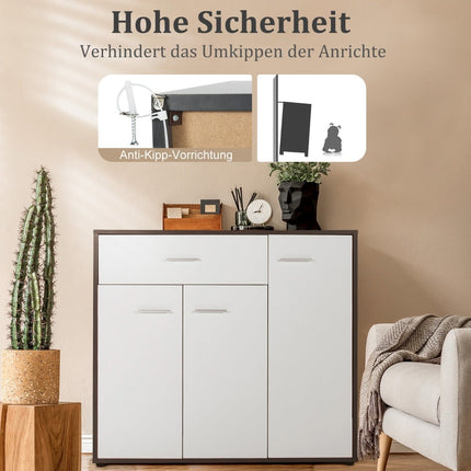 Küchenbuffet mit Schublade, verstellbarem Einlegeboden, 88x40x80 cm