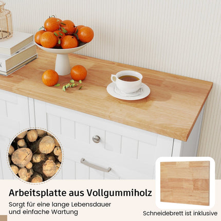 Mülleimerunterschrank mit Schneidebrett und Schubladen