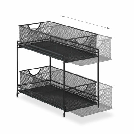 Organisation de cuisine avec 2 paniers coulissants