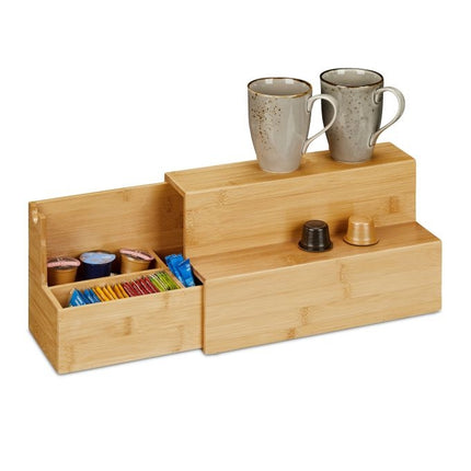 Organisation de cuisine avec compartiment coulissant