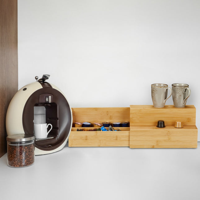 Organisation de cuisine avec compartiment coulissant
