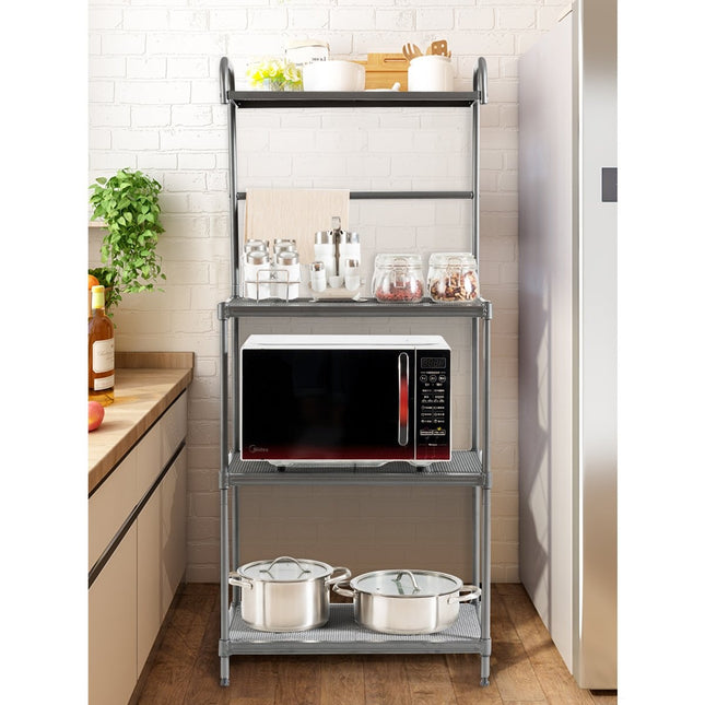 Étagère de cuisine 4 étagères support micro-ondes réglable étagère domestique étagère debout
