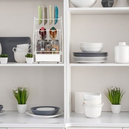 Rangement de cuisine blanc