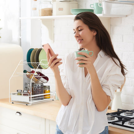 Rangement de cuisine blanc