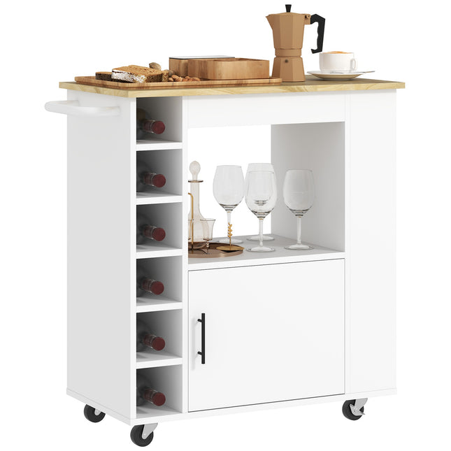 Desserte de cuisine desserte avec plan de travail, étagères, casier à vin, desserte de cuisine avec charnières à fermeture amortie, poignée, îlot de cuisine pour bureau, 83x40x83cm, chêne