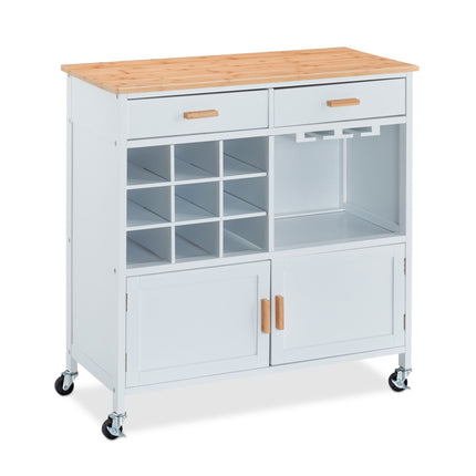 Chariot de cuisine avec casier à vin