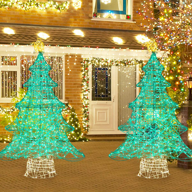 Sapin de Noël artificiel LED 123 cm, 520 lumières, étoile