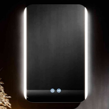 Miroir de salle de bain LED, 70 x 50 cm, à intensité variable et fonction antibuée
