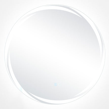 LED-Badezimmerspiegel mit Antibeschlag, 60 cm rund, duale Beleuchtung