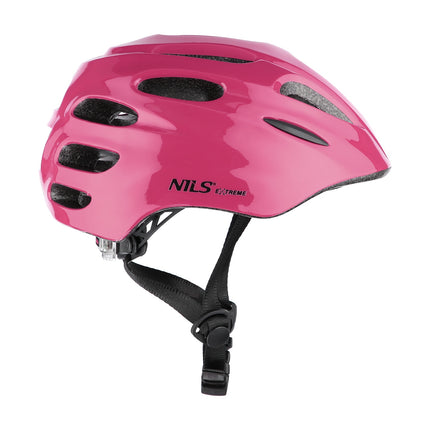 Casque de vélo LED, rose, taille S (51-58 cm)