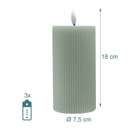 LED Kerzen 4er Set, 18cm, Echtwachs, Flackernde Flamme