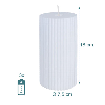 Lot de 4 bougies LED, 18 cm, cire véritable, flamme vacillante