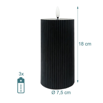 LED Kerzen 4er-Set, Echtwachs, 18cm